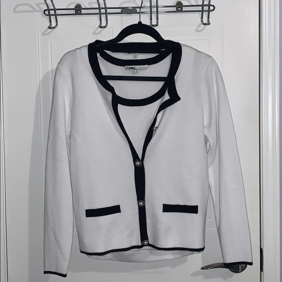 *BRAND NEW* White cardigan and sleeveless top set - Picture 1 of 4